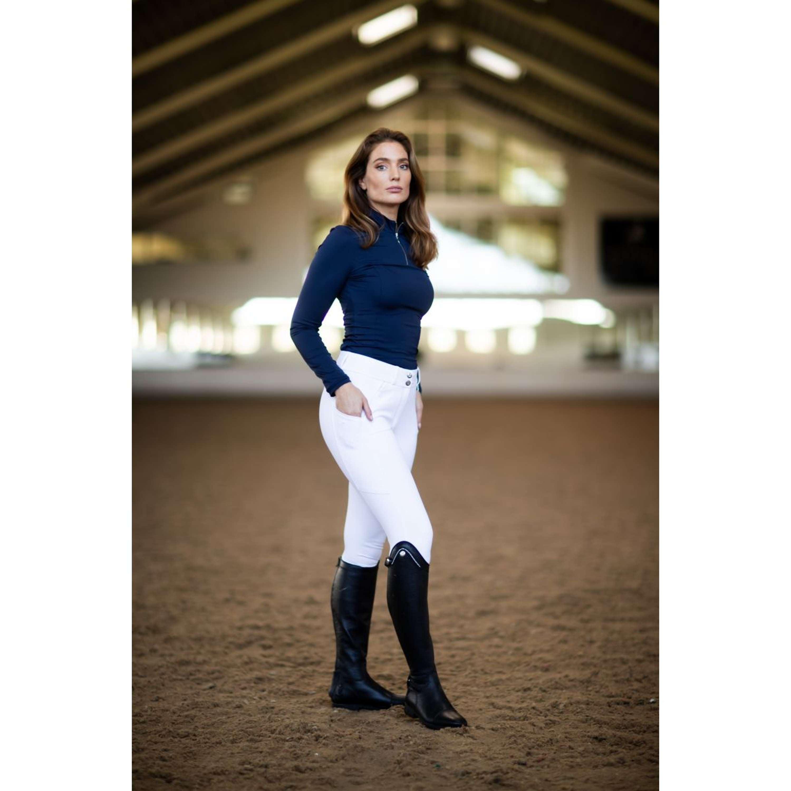Equestrian Stockholm Breeches Elite Dressage White