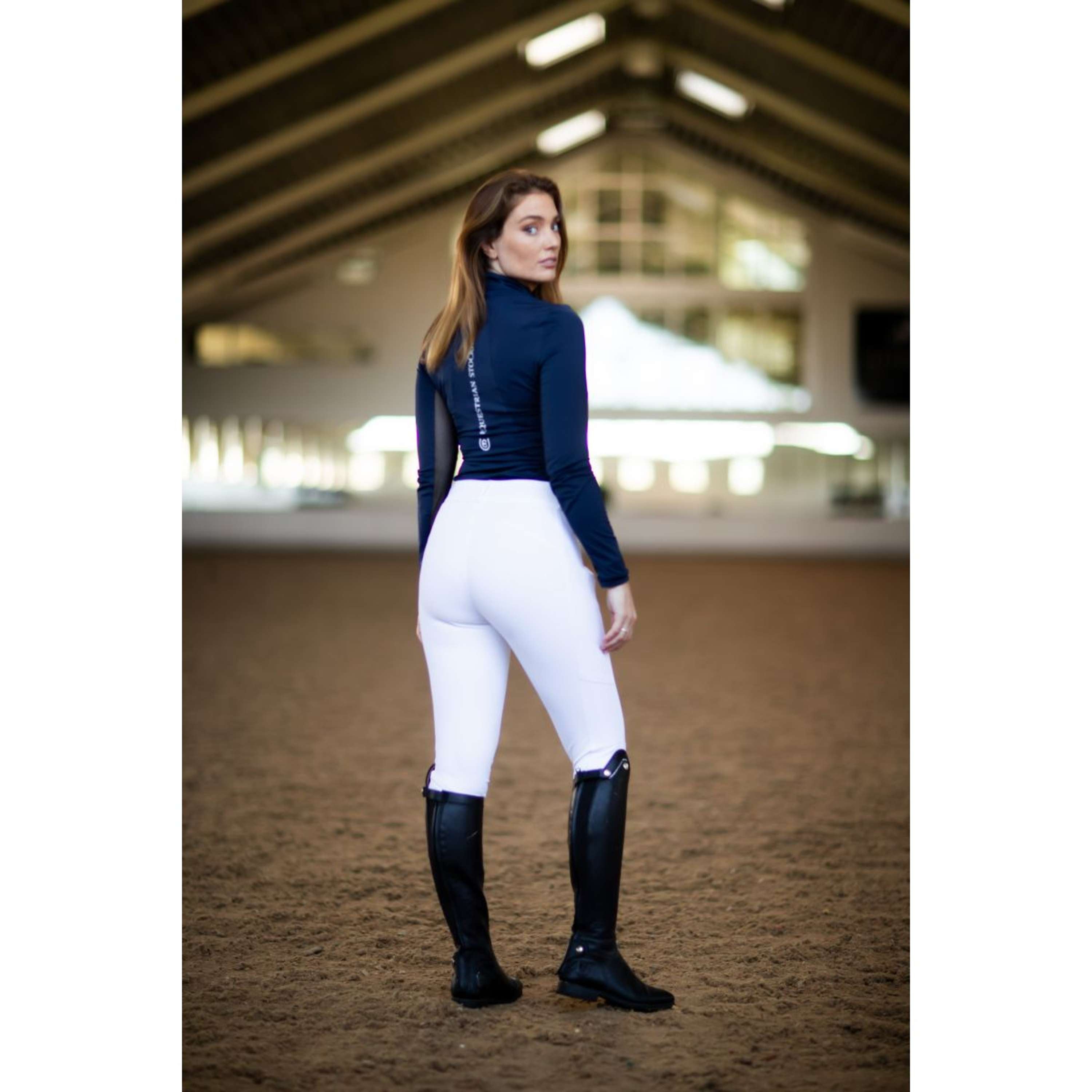 Equestrian Stockholm Breeches Elite Jump White
