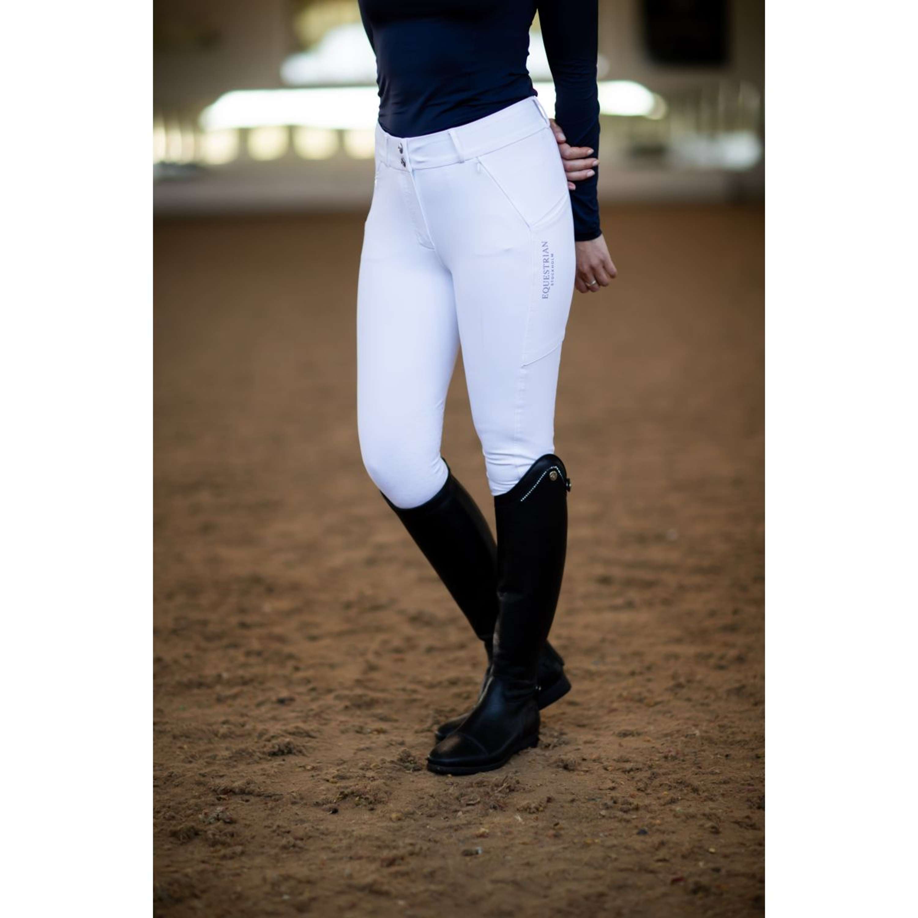 Equestrian Stockholm Breeches Elite Jump White