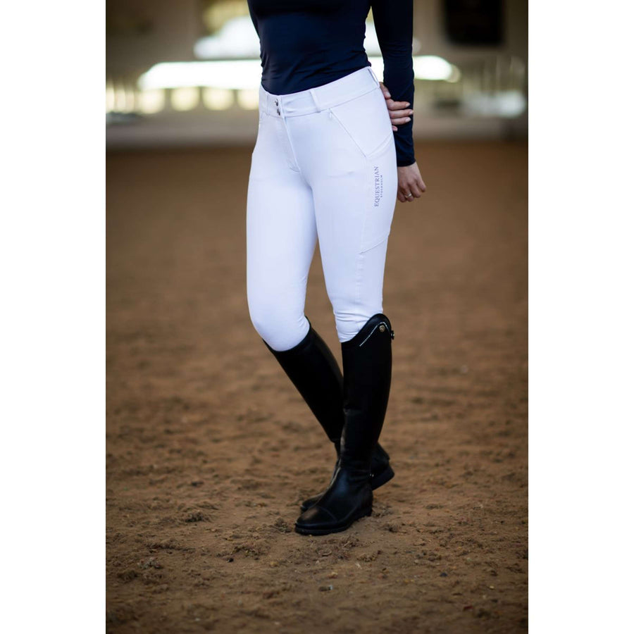 Equestrian Stockholm Breeches Elite Jump White
