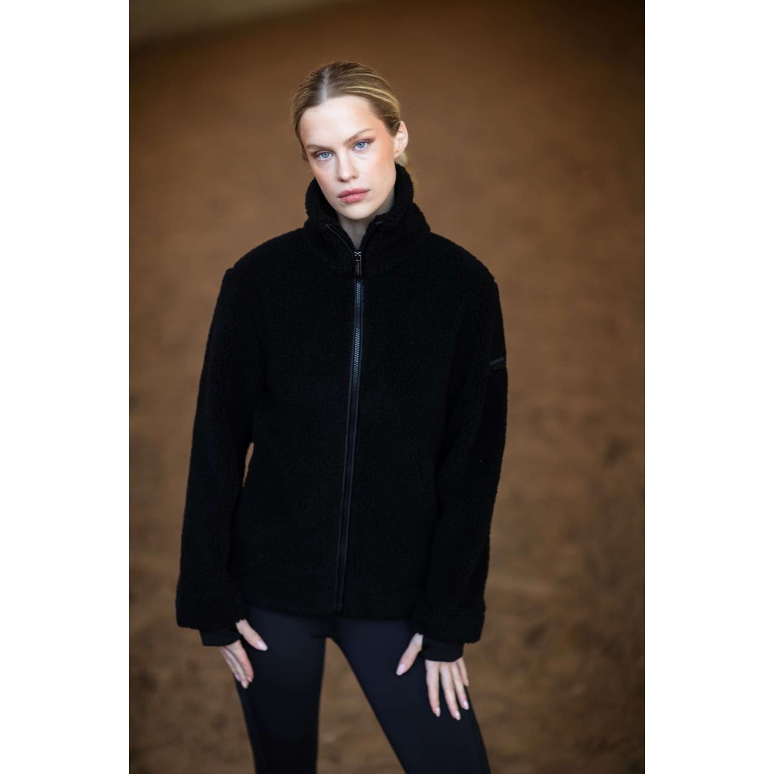 Equestrian Stockholm Jacket Teddy Fleece Black