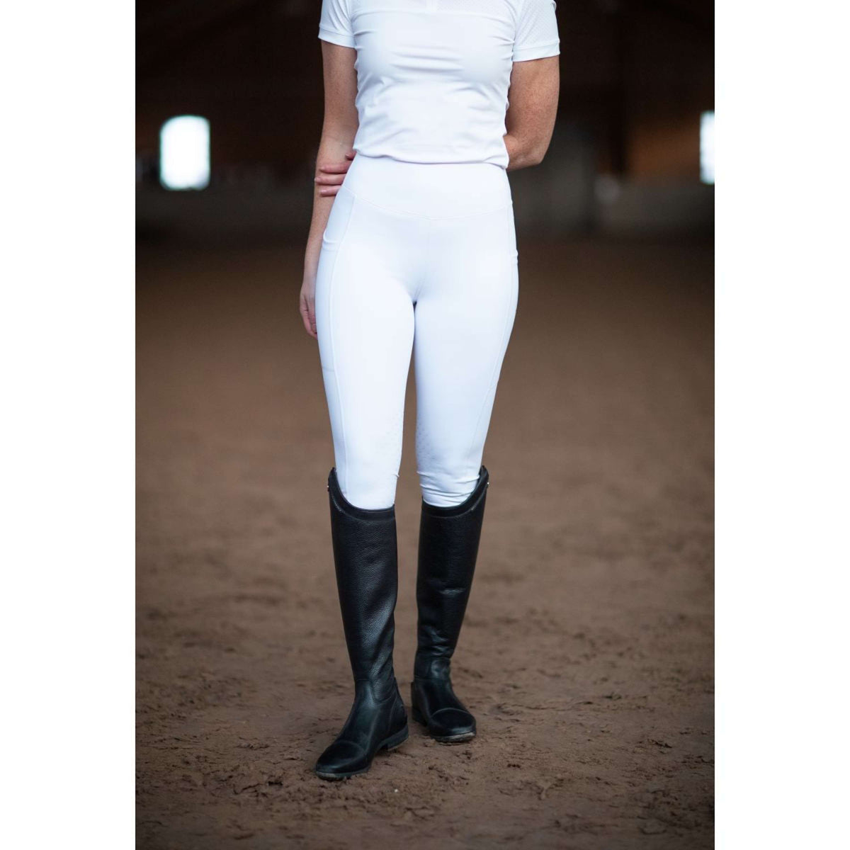 Equestrian Stockholm Riding Legging Movement Jump White