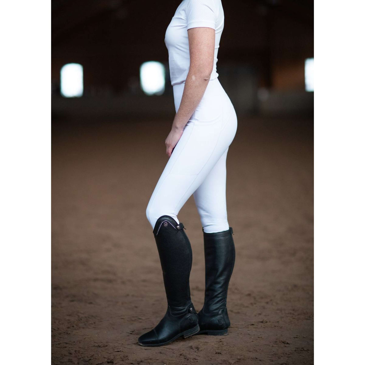 Equestrian Stockholm Riding Legging Movement Jump White