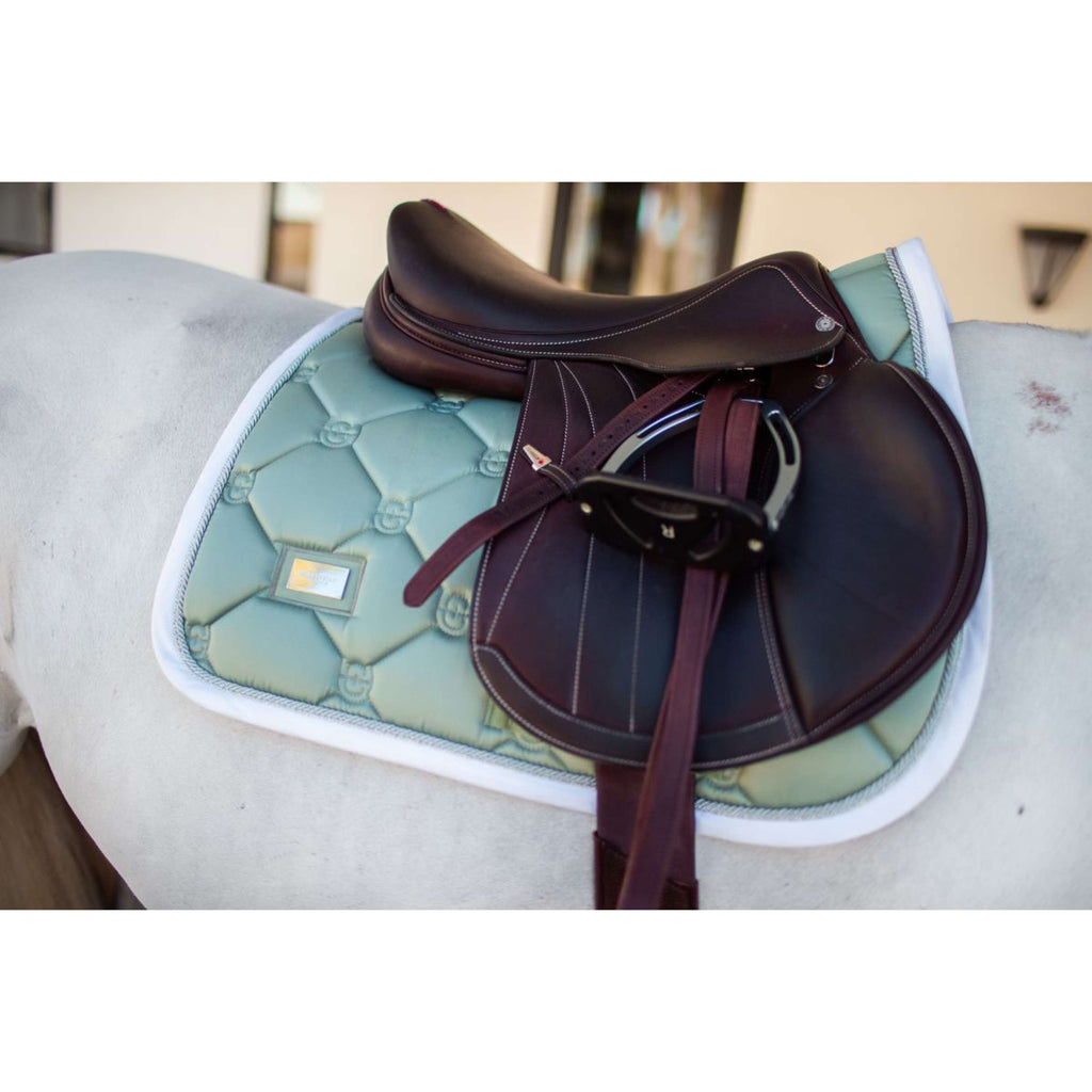 Equestrian Stockholm Saddlepad Jumping Pistachio White