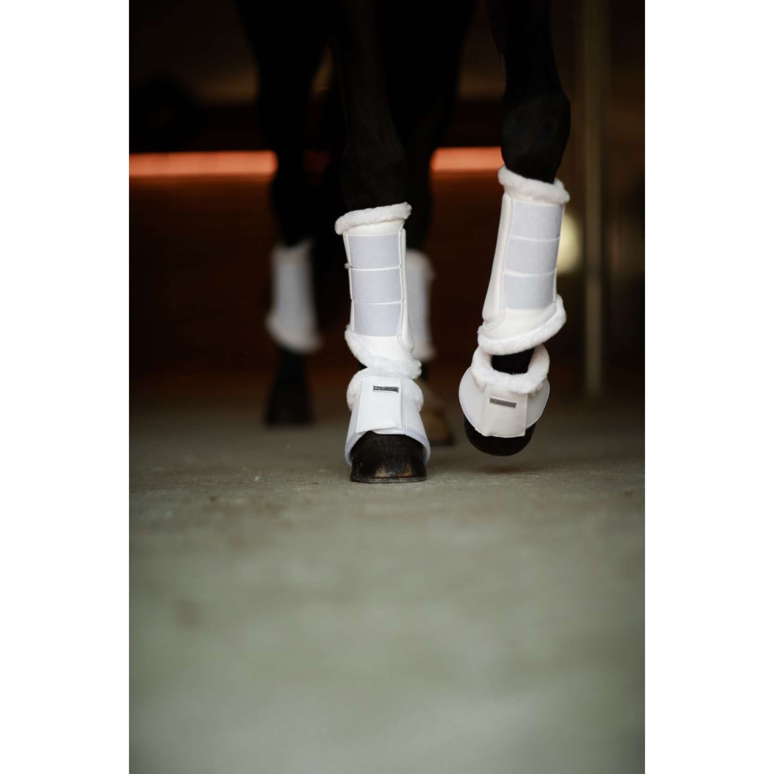 Equestrian Stockholm Bell Boots White Silver