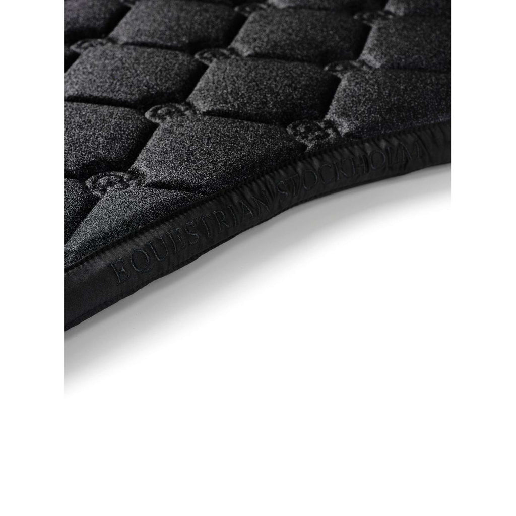 Equestrian Stockholm Saddlepad Dressage All Black Glimmer