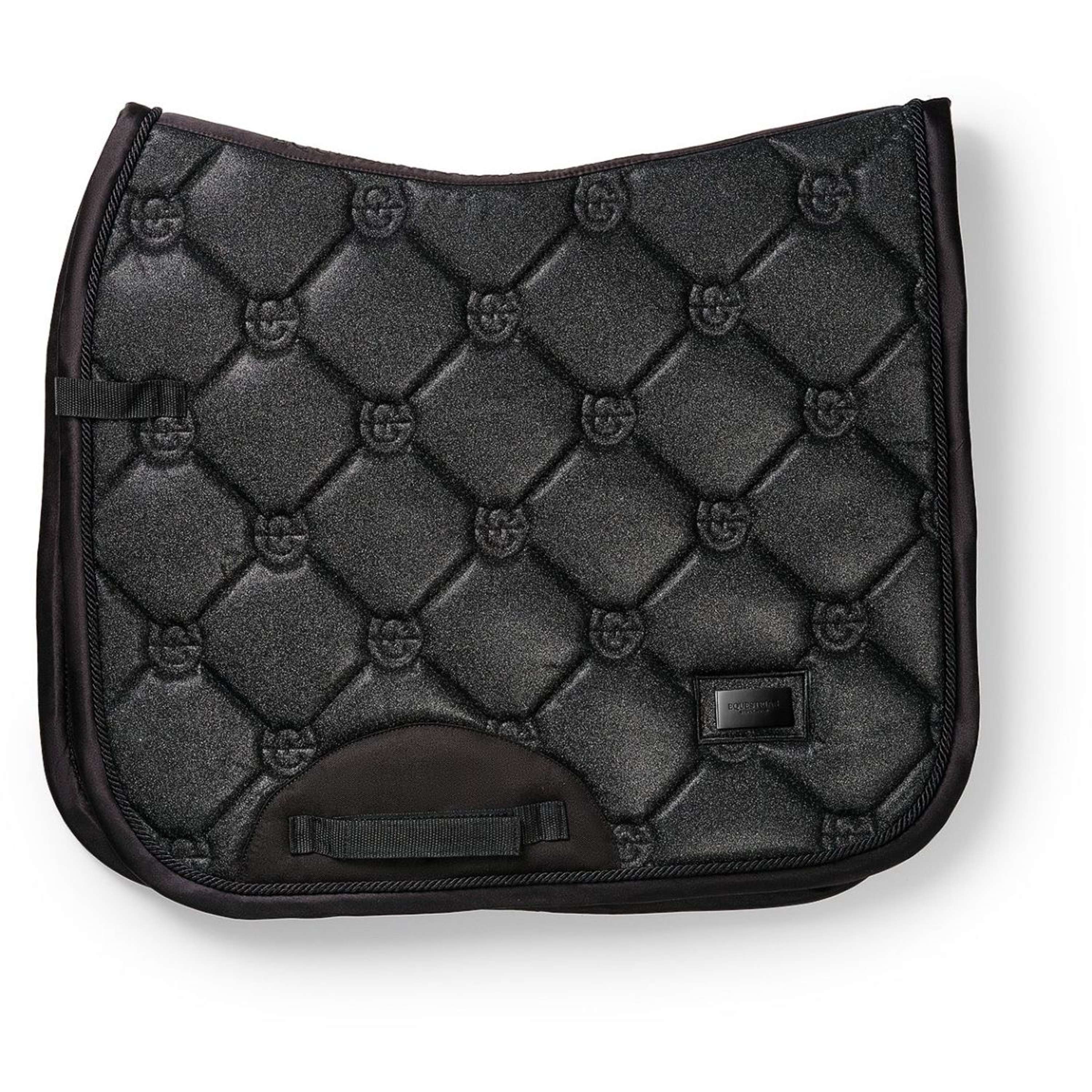 Equestrian Stockholm Saddlepad Dressage All Black Glimmer