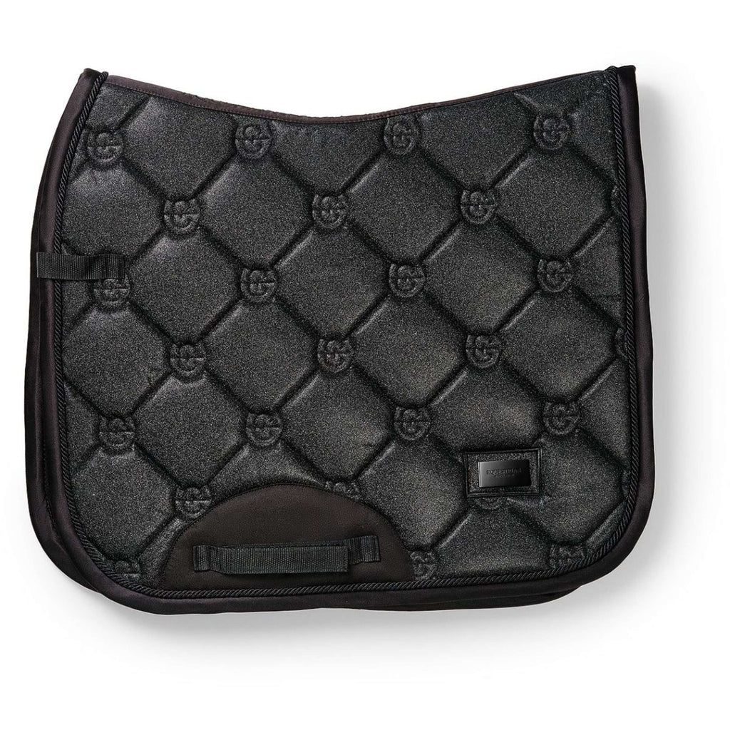 Equestrian Stockholm Saddlepad Dressage All Black Glimmer