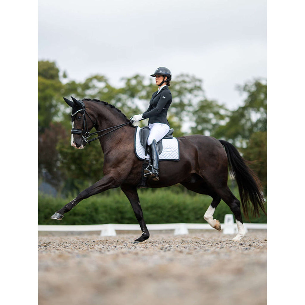 Equestrian Stockholm Saddlepad Modern Dressage White/Black