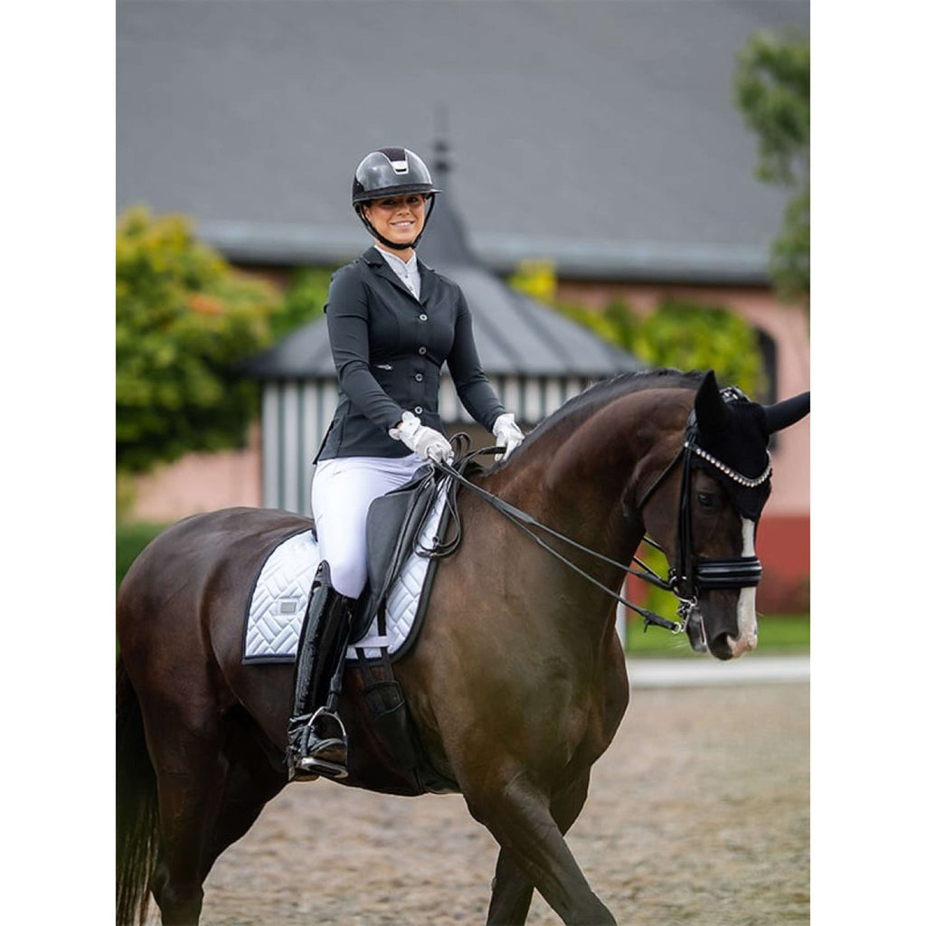Equestrian Stockholm Saddlepad Modern Dressage White/Black