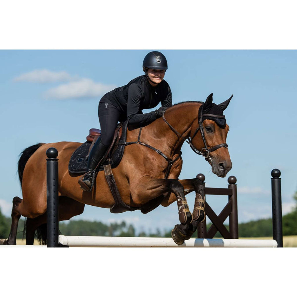 Equestrian Stockholm Saddlepad Jumping All Black Glimmer