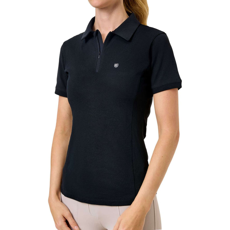 Equestrian Stockholm Poloshirt Zip Black