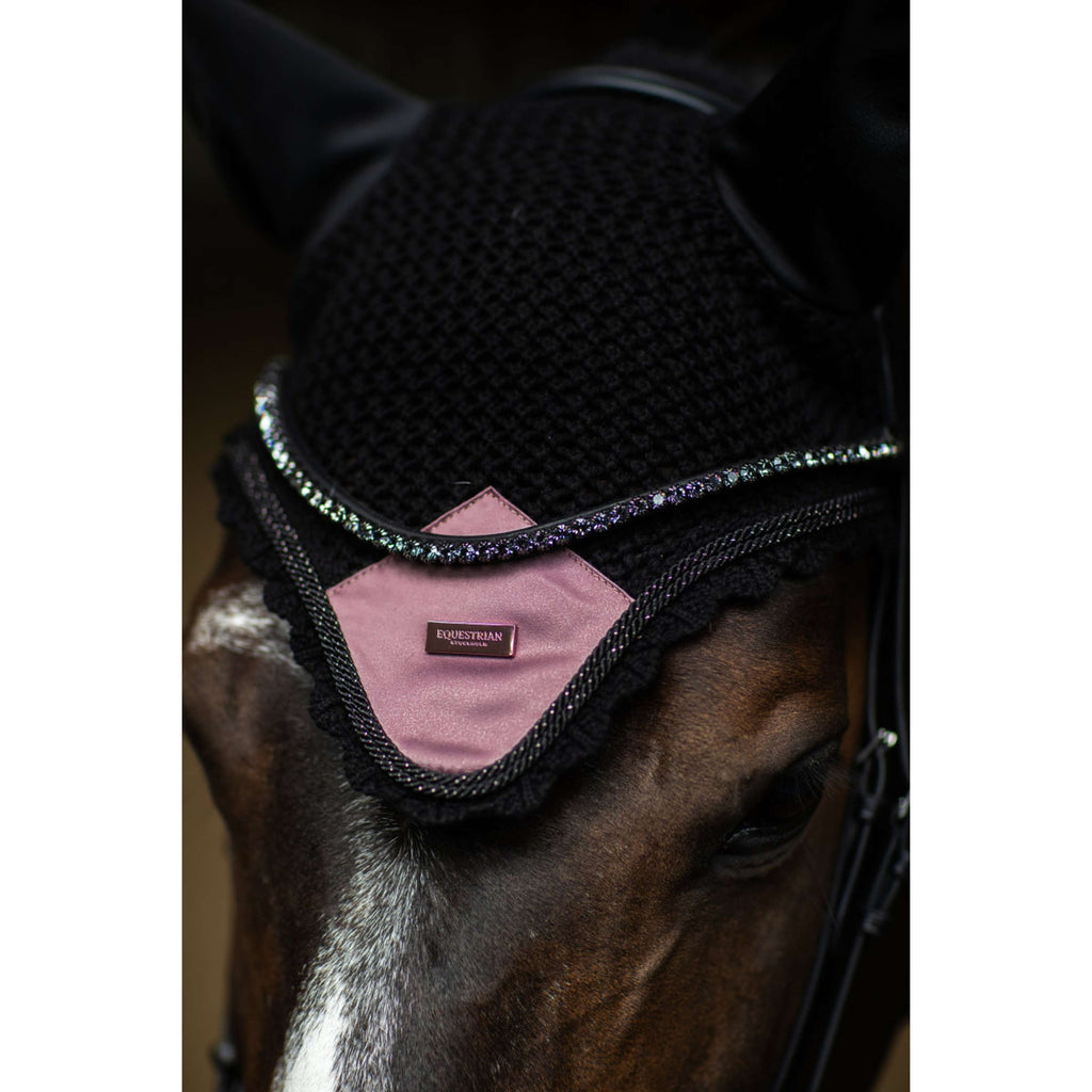 Equestrian Stockholm Ear Bonnet Black/Blush