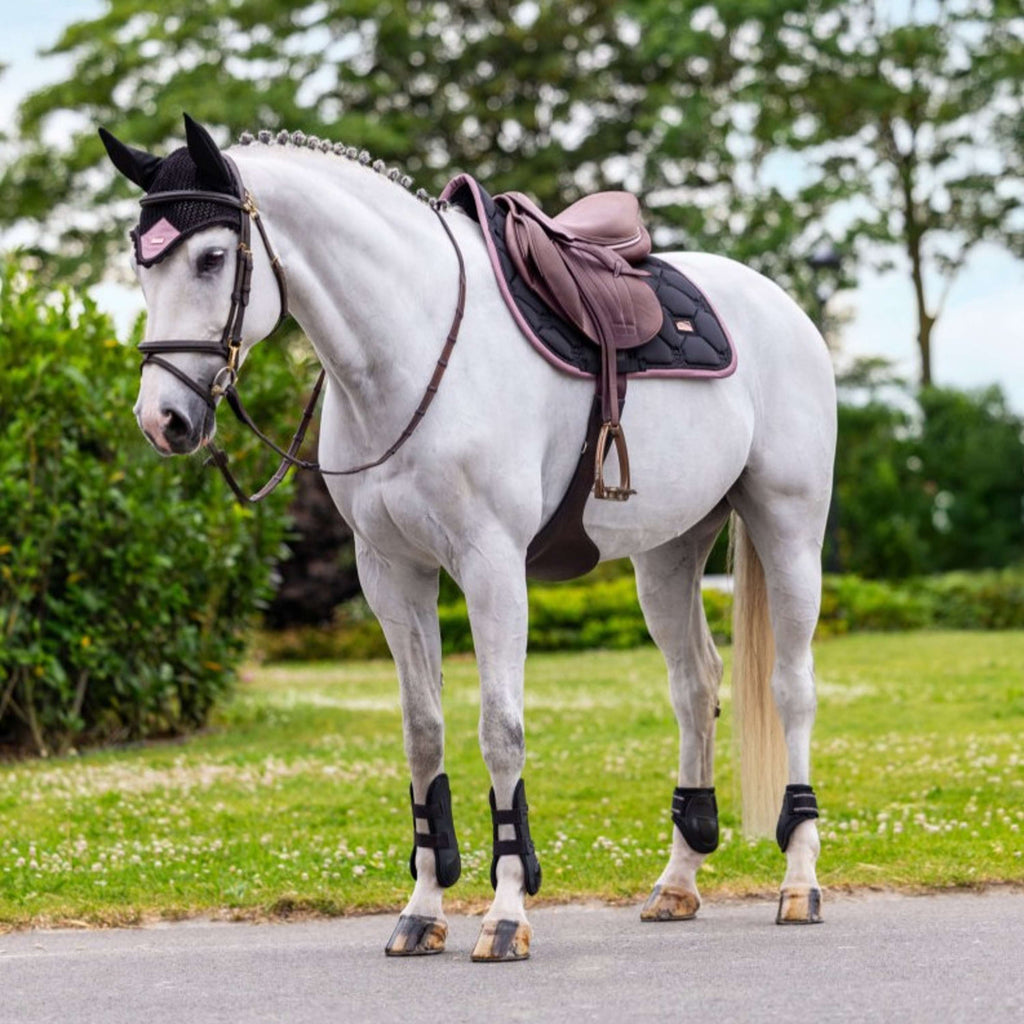 Equestrian Stockholm Ear Bonnet Black/Blush