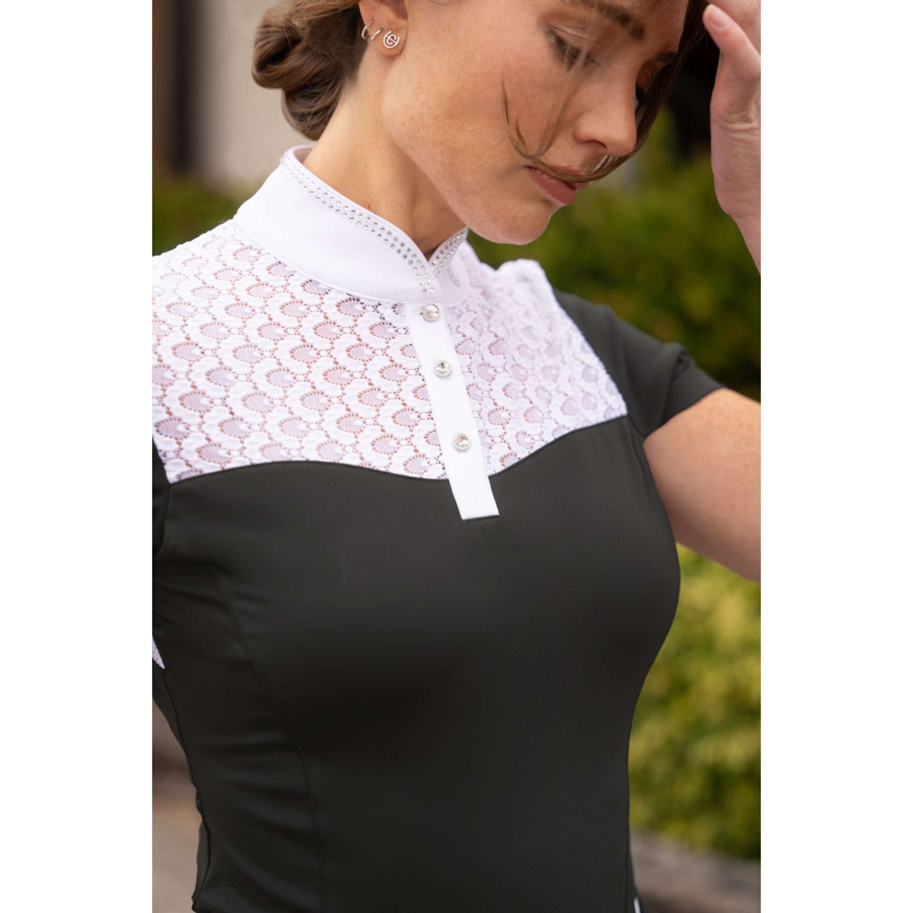 Equestrian Stockholm Competition Shirt Crystal Champion Black