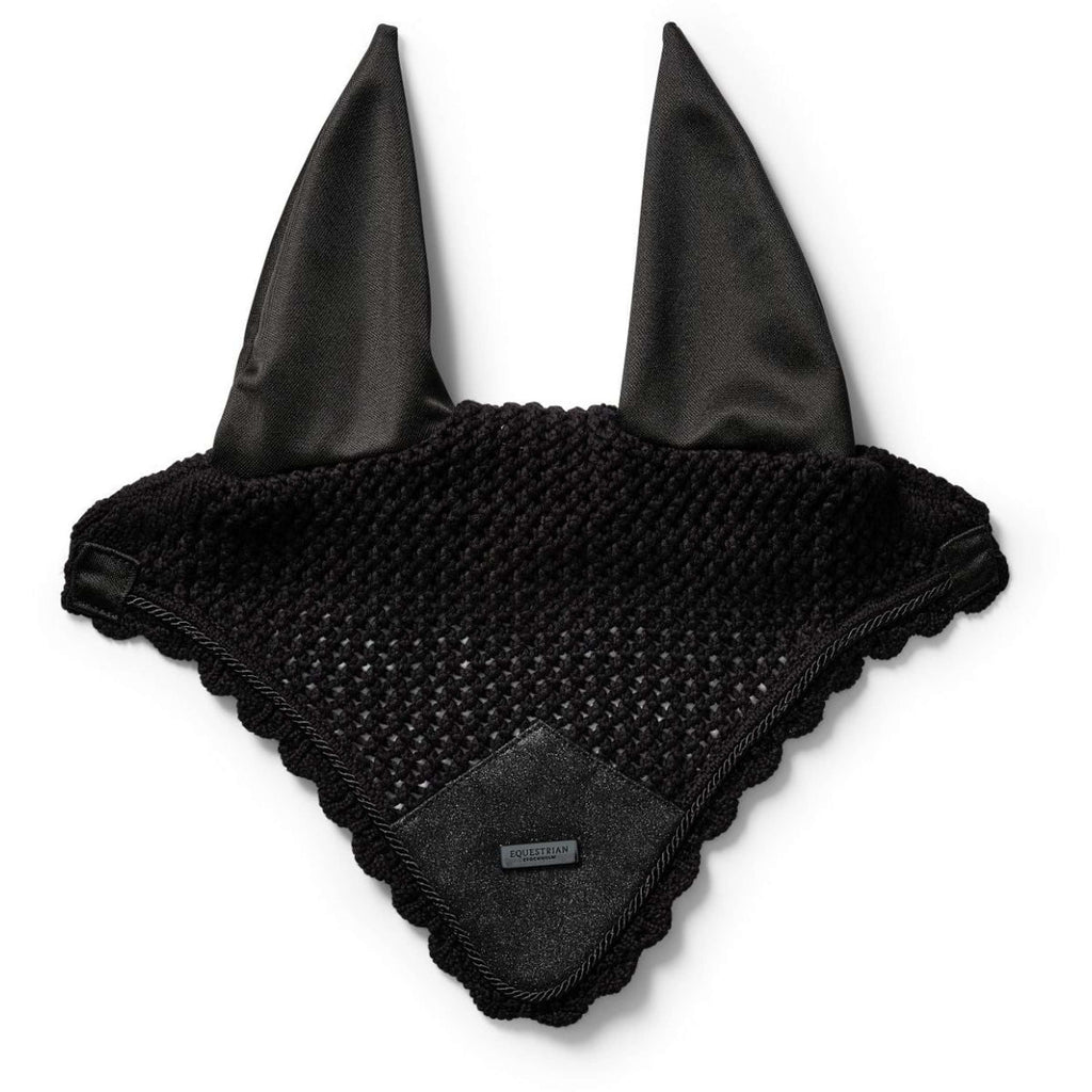 Equestrian Stockholm Ear Bonnet All Black Glimmer