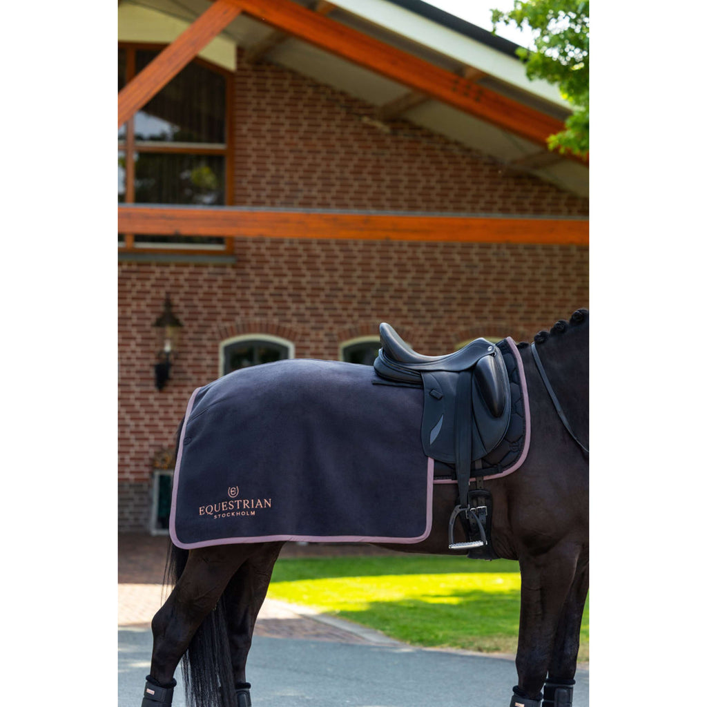 Equestrian Stockholm Quarter Sheet Heavy Fleece Black/Blush