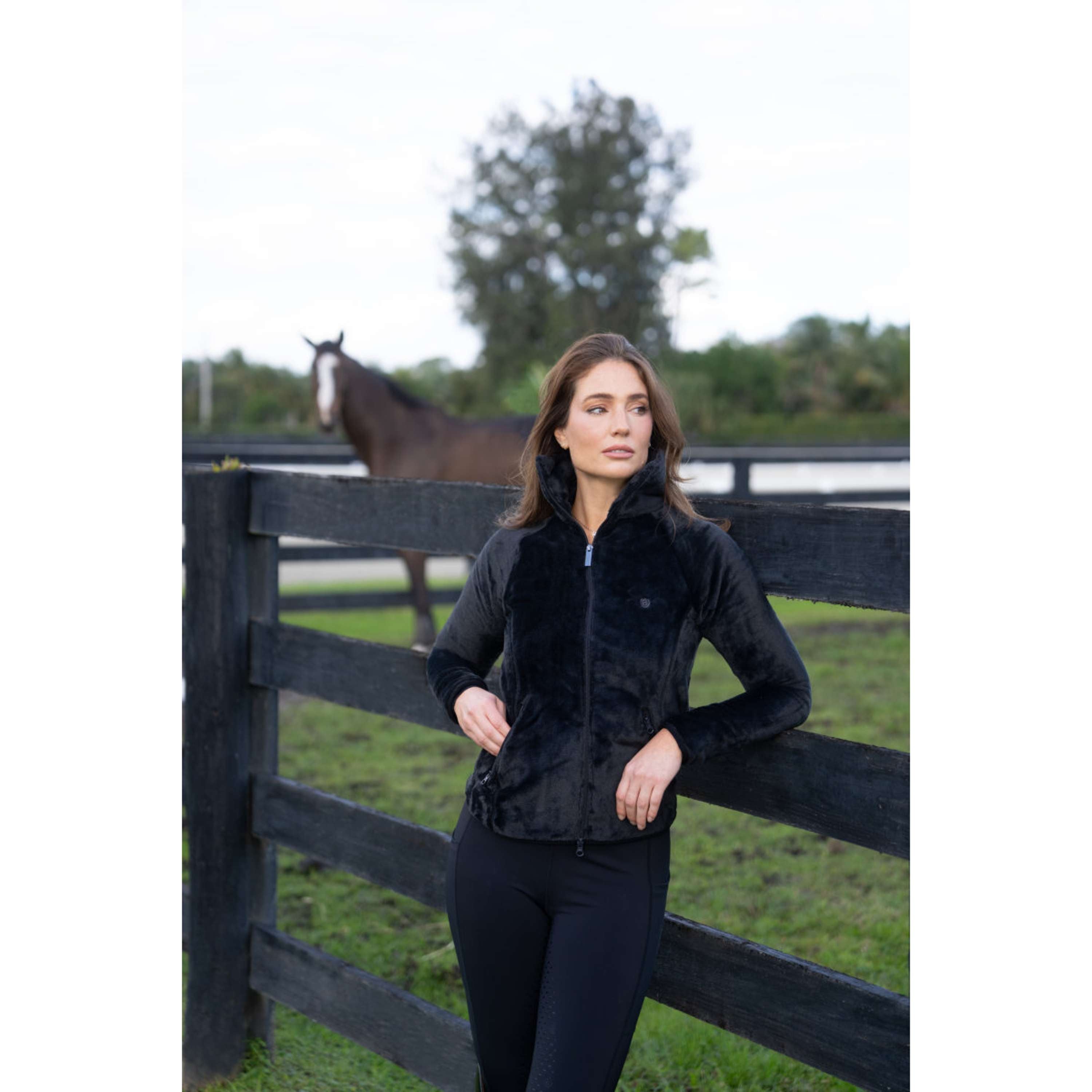 Equestrian Stockholm Fleece Jacket Velvet Black