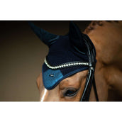 Equestrian Stockholm Ear Bonnet Blue Meadow Glimmer