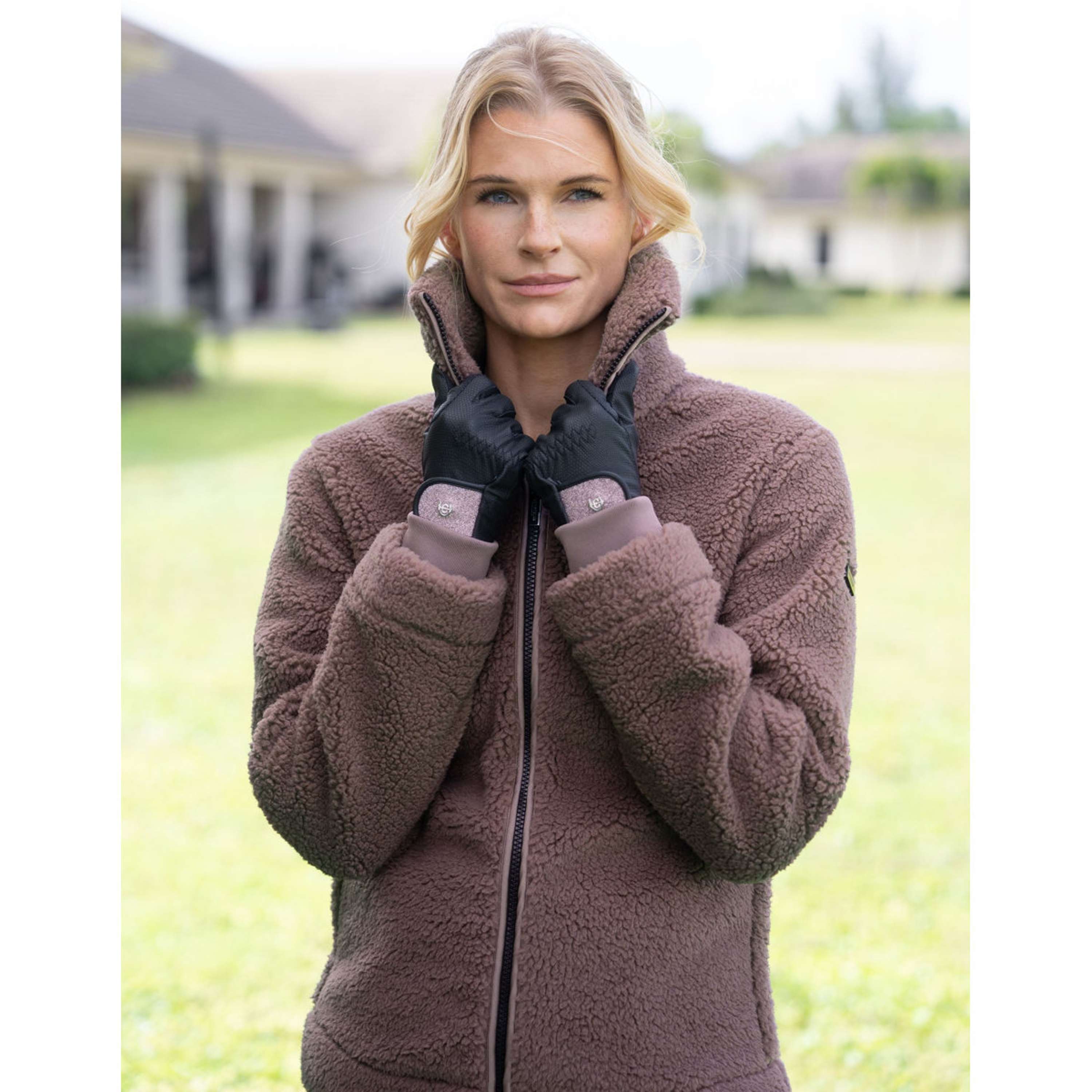 Equestrian Stockholm Fleece Jacket Teddy Blush