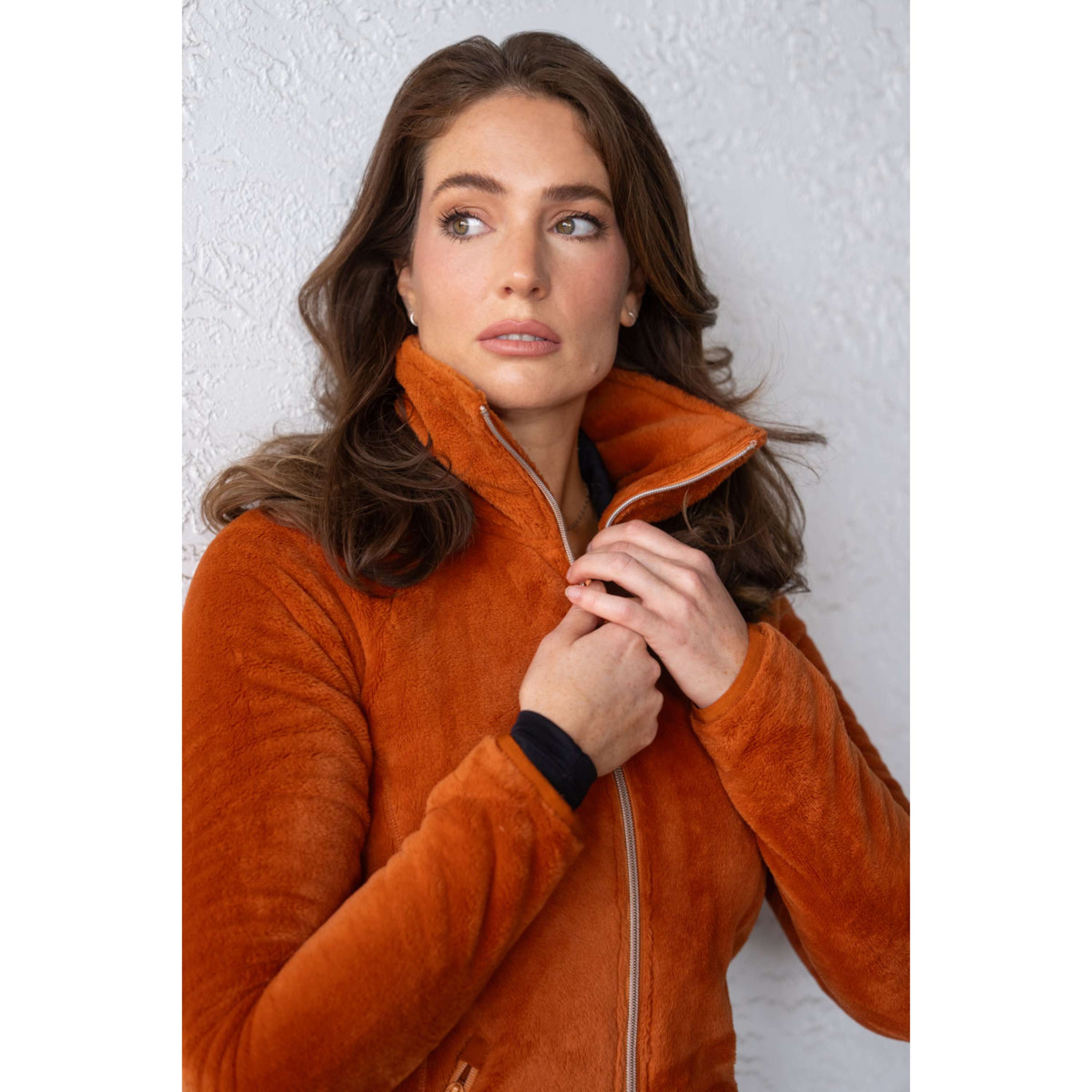Equestrian Stockholm Fleece Jacket Velvet Chestnut