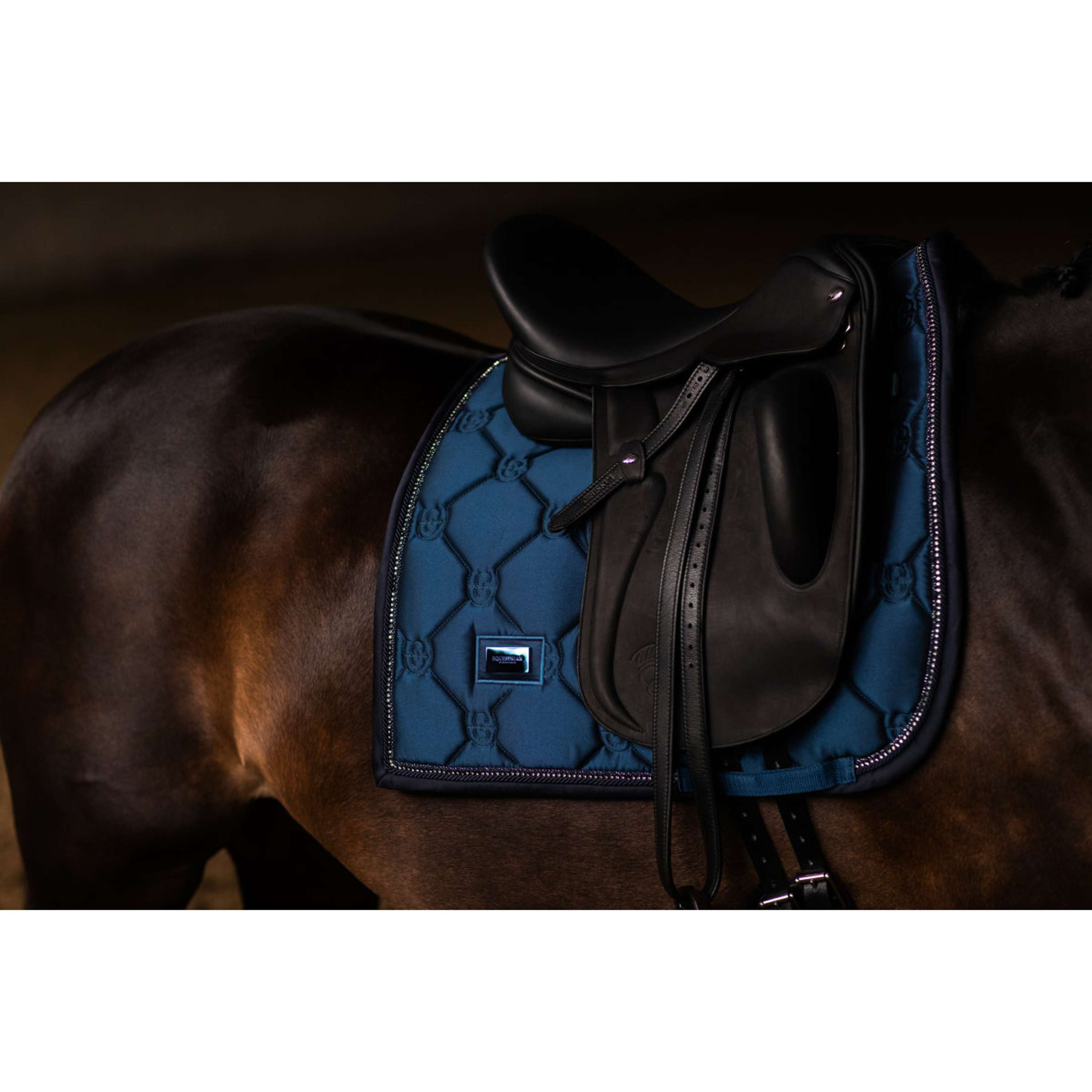 Equestrian Stockholm Saddlepad Crystal Shine Dressage Blue Meadow