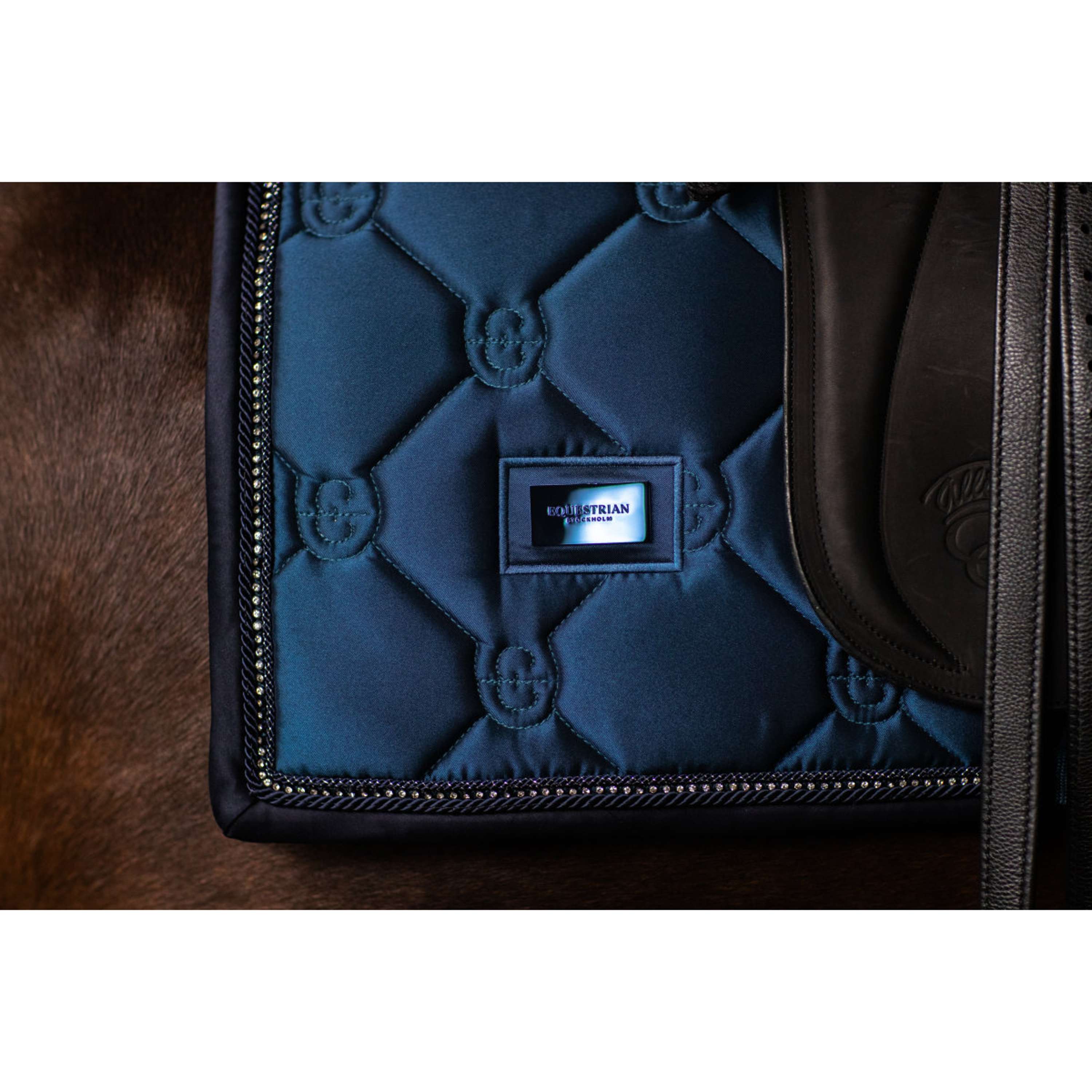 Equestrian Stockholm Saddlepad Crystal Shine Dressage Blue Meadow