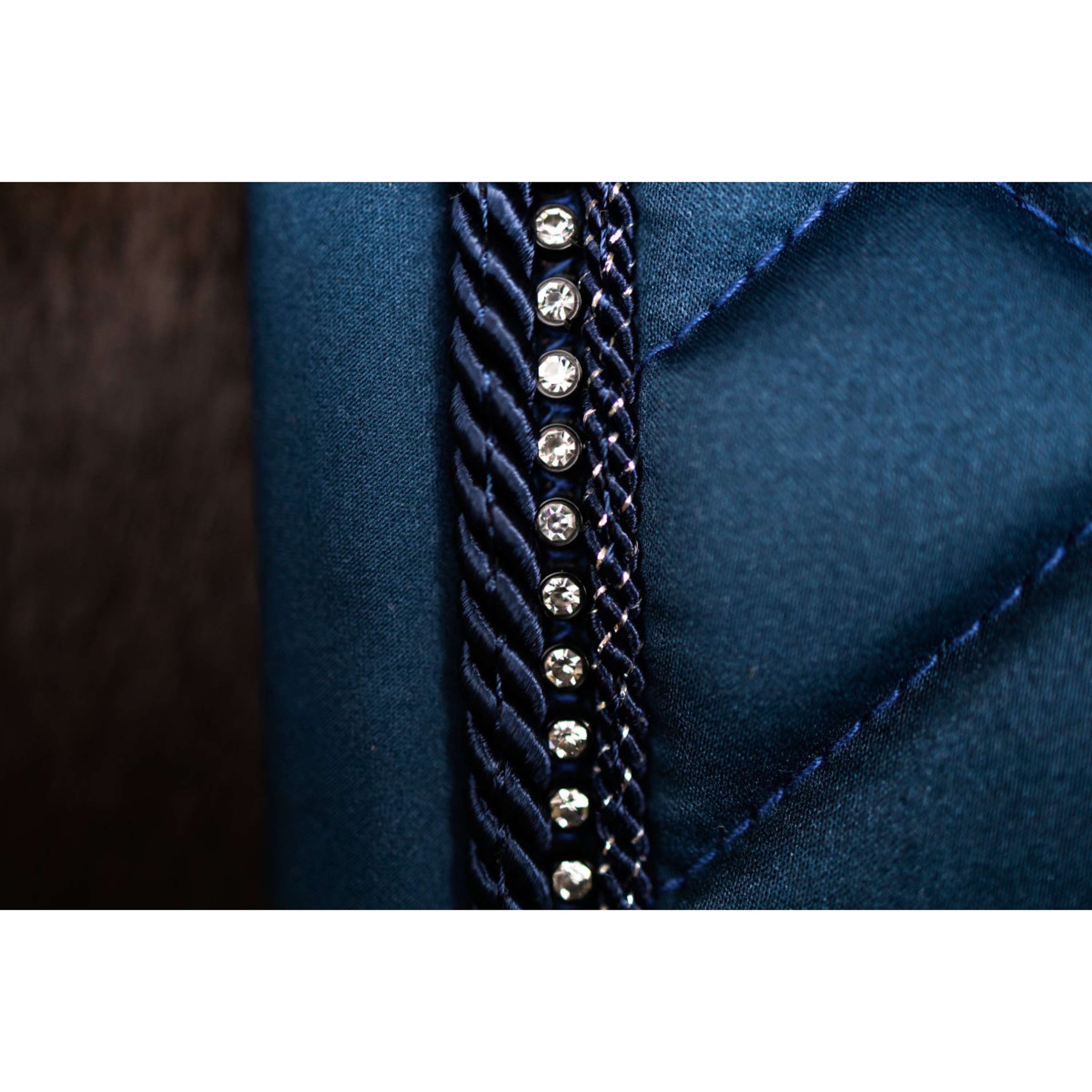 Equestrian Stockholm Saddlepad Crystal Shine Dressage Blue Meadow