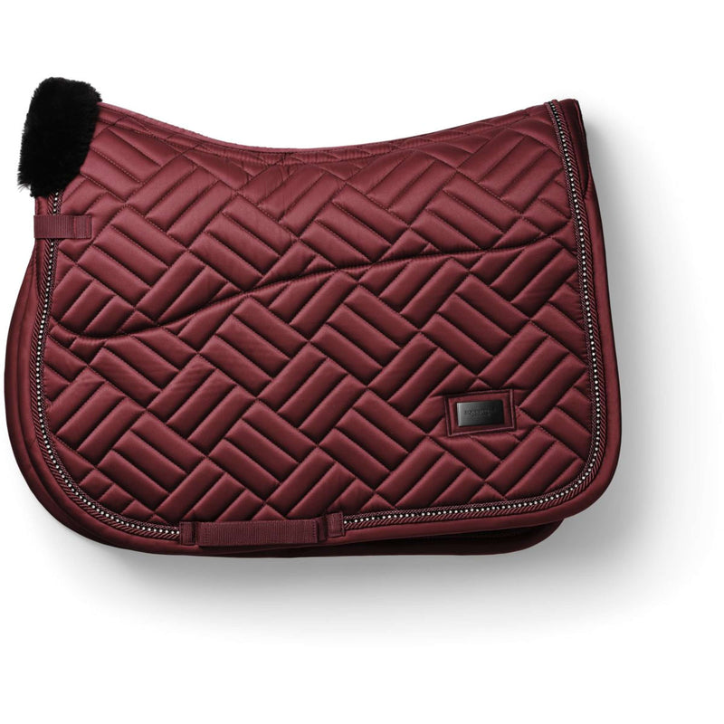 Equestrian Stockholm Saddlepad Vegan Fur Jumping Crystal Bordeaux