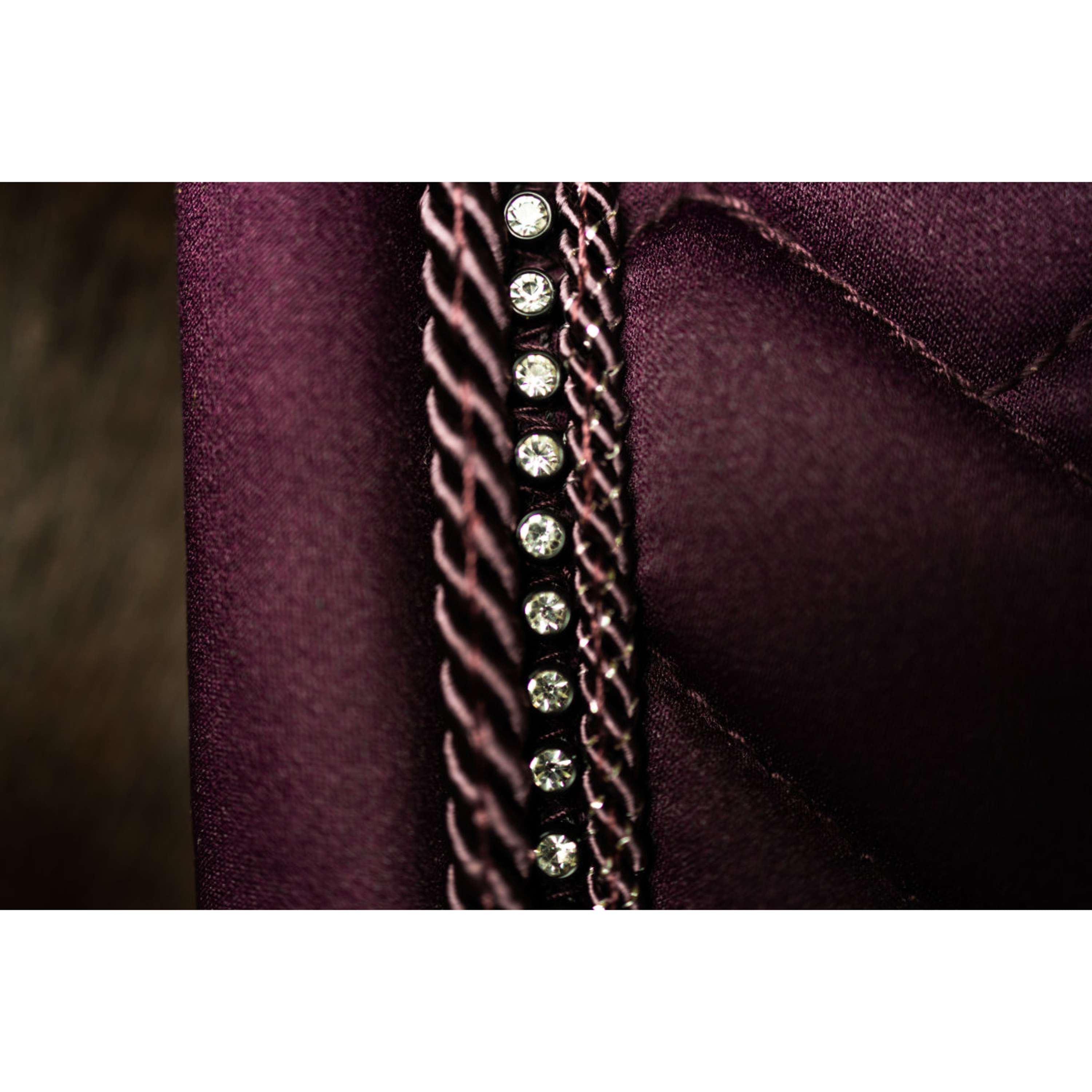 Equestrian Stockholm Saddlepad Crystal Shine Dressage Mauve Wine