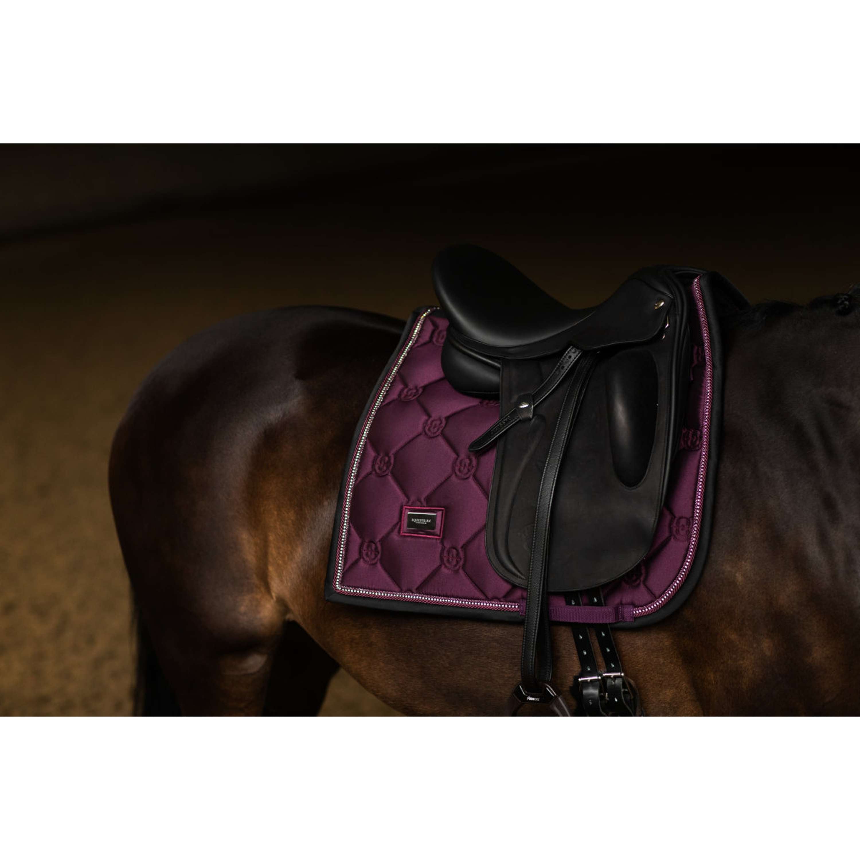Equestrian Stockholm Saddlepad Crystal Shine Dressage Mauve Wine