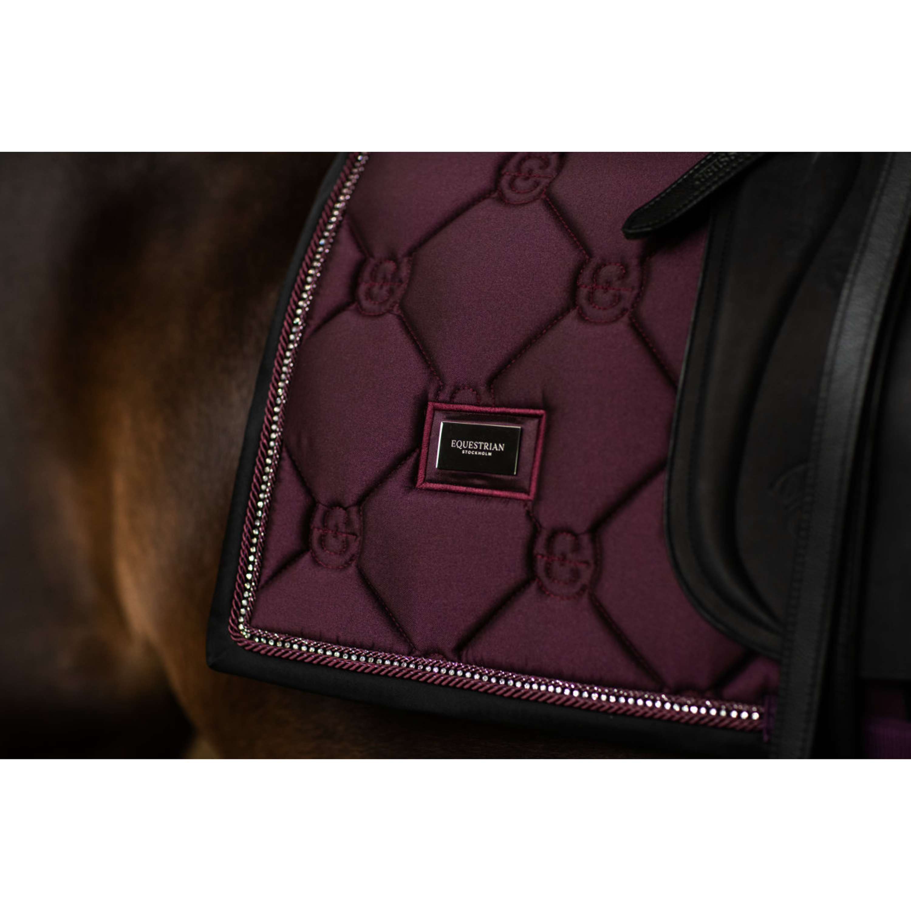 Equestrian Stockholm Saddlepad Crystal Shine Dressage Mauve Wine