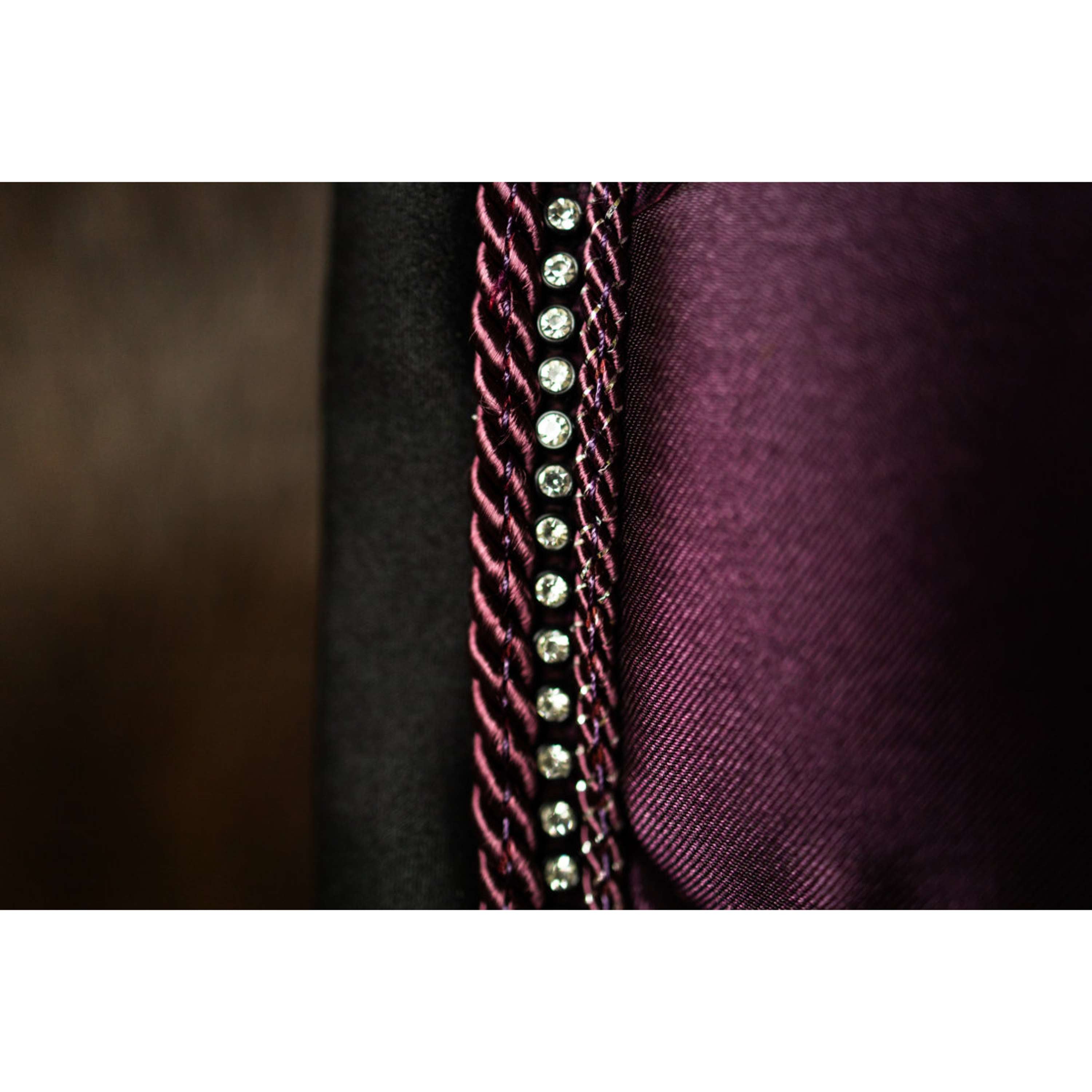 Equestrian Stockholm Saddlepad Crystal Shine Jumping Mauve Wine