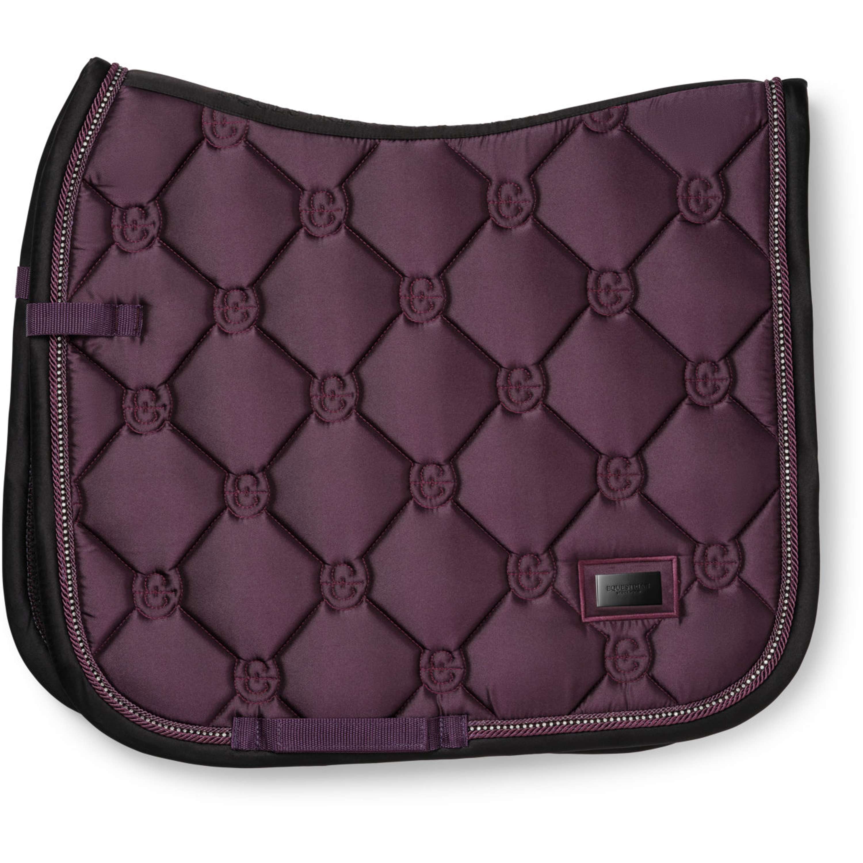Equestrian Stockholm Saddlepad Crystal Shine Dressage Mauve Wine