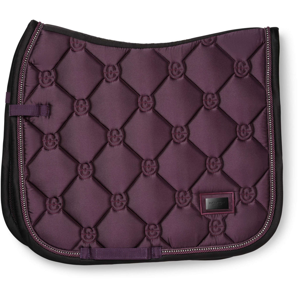 Equestrian Stockholm Saddlepad Crystal Shine Dressage Mauve Wine