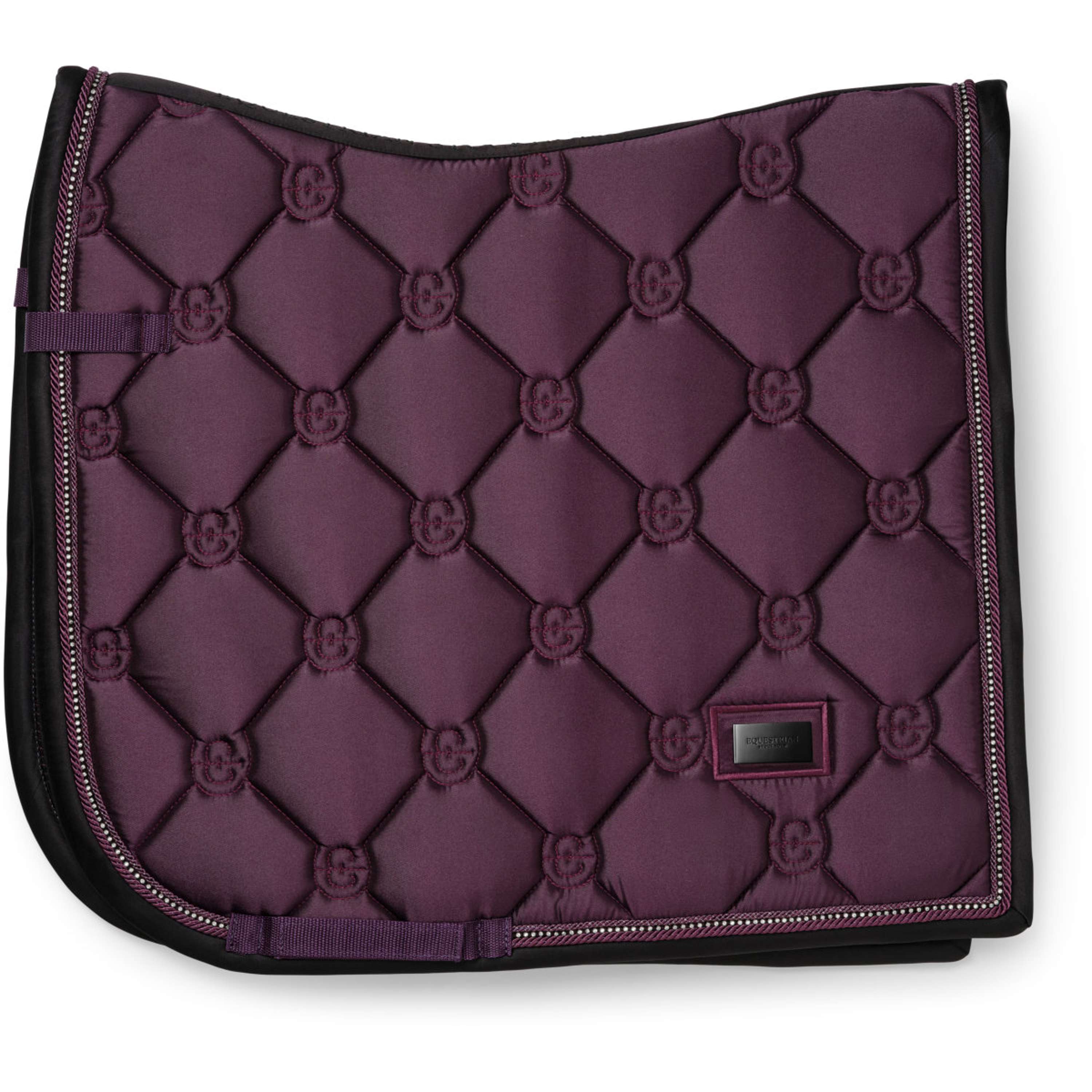 Equestrian Stockholm Saddlepad Crystal Shine Dressage Mauve Wine