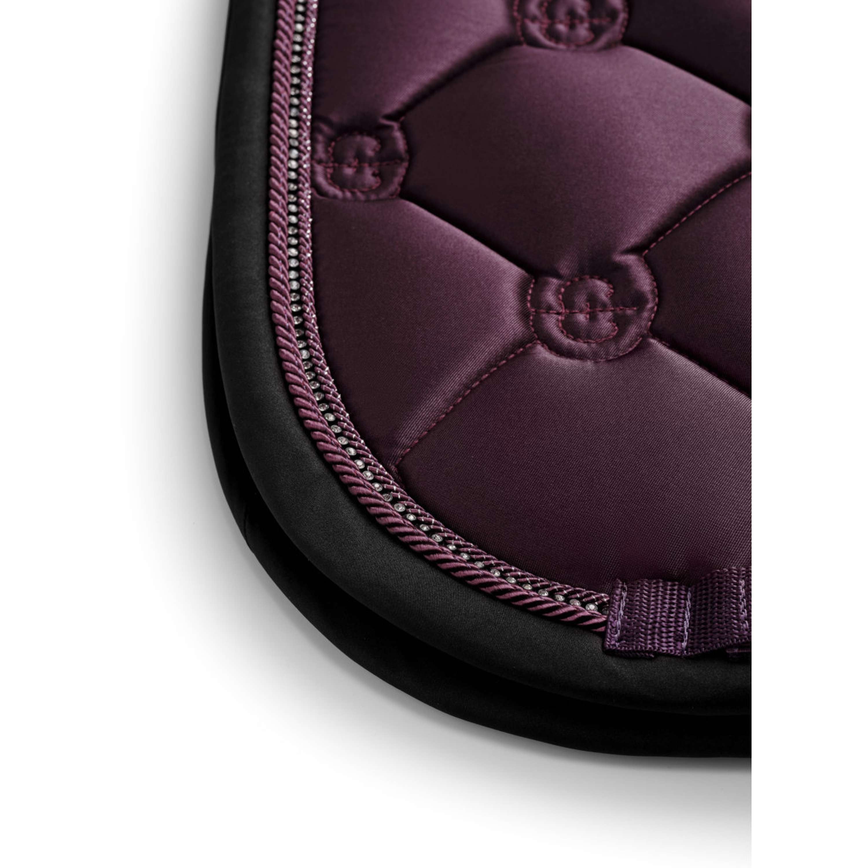 Equestrian Stockholm Saddlepad Crystal Shine Dressage Mauve Wine