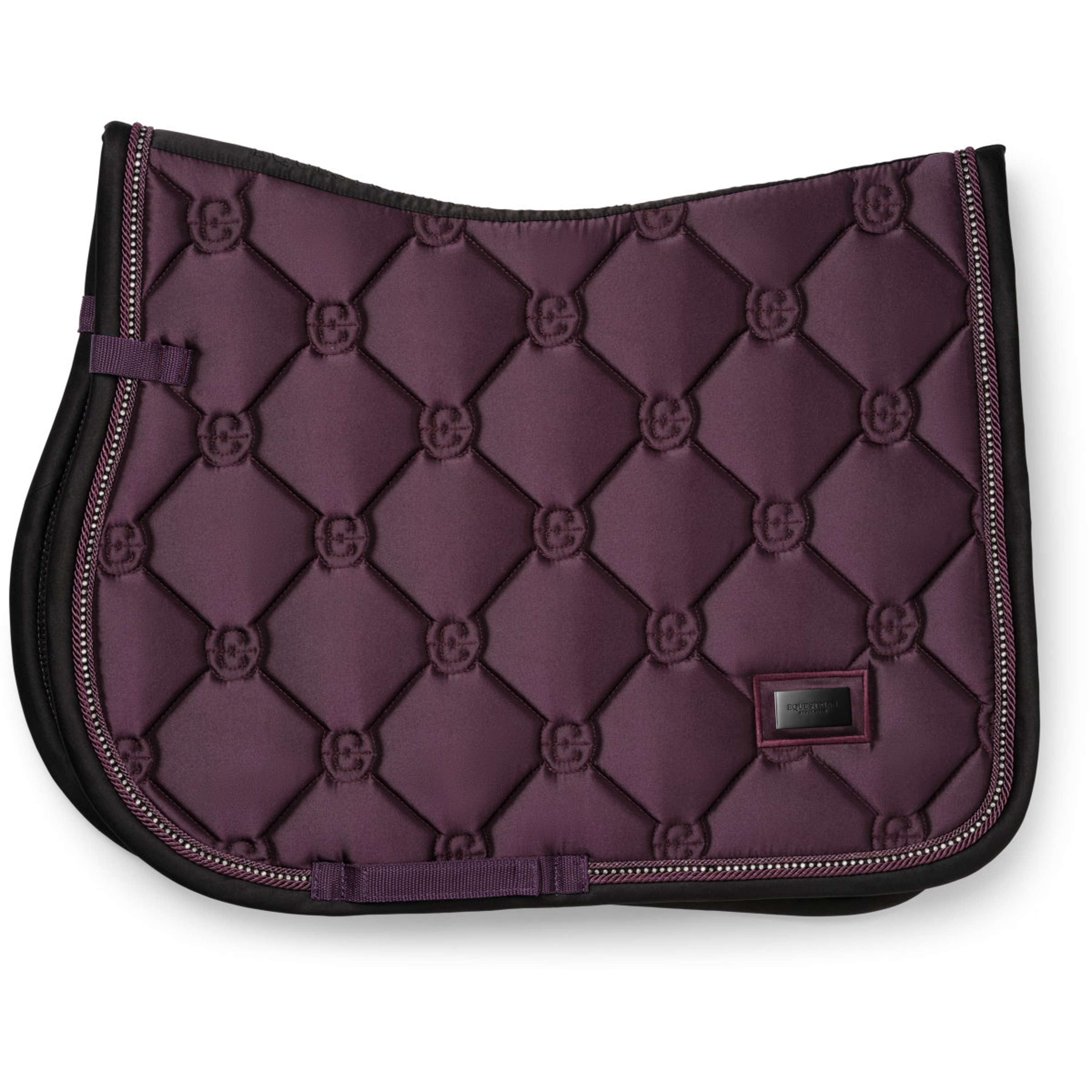Equestrian Stockholm Saddlepad Crystal Shine Jumping Mauve Wine