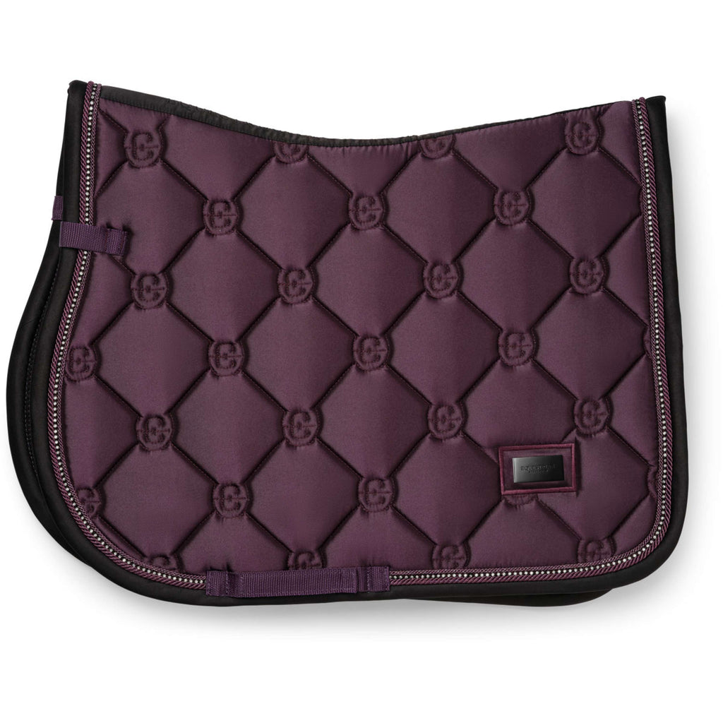 Equestrian Stockholm Saddlepad Crystal Shine Jumping Mauve Wine