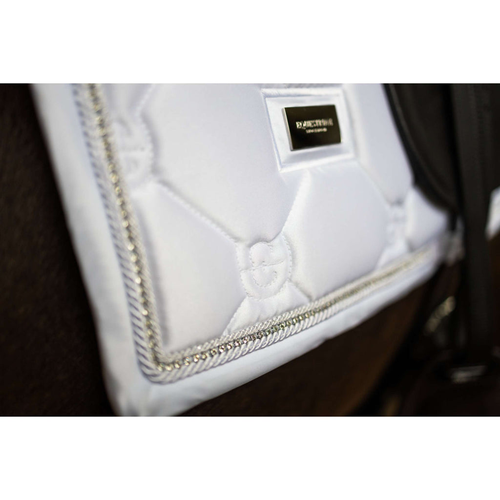 Equestrian Stockholm Saddlepad Crystal Shine Dressage White