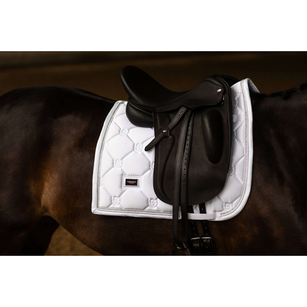 Equestrian Stockholm Saddlepad Crystal Shine Dressage White