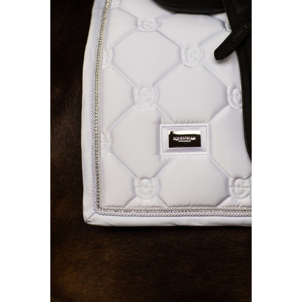 Equestrian Stockholm Saddlepad Crystal Shine Dressage White