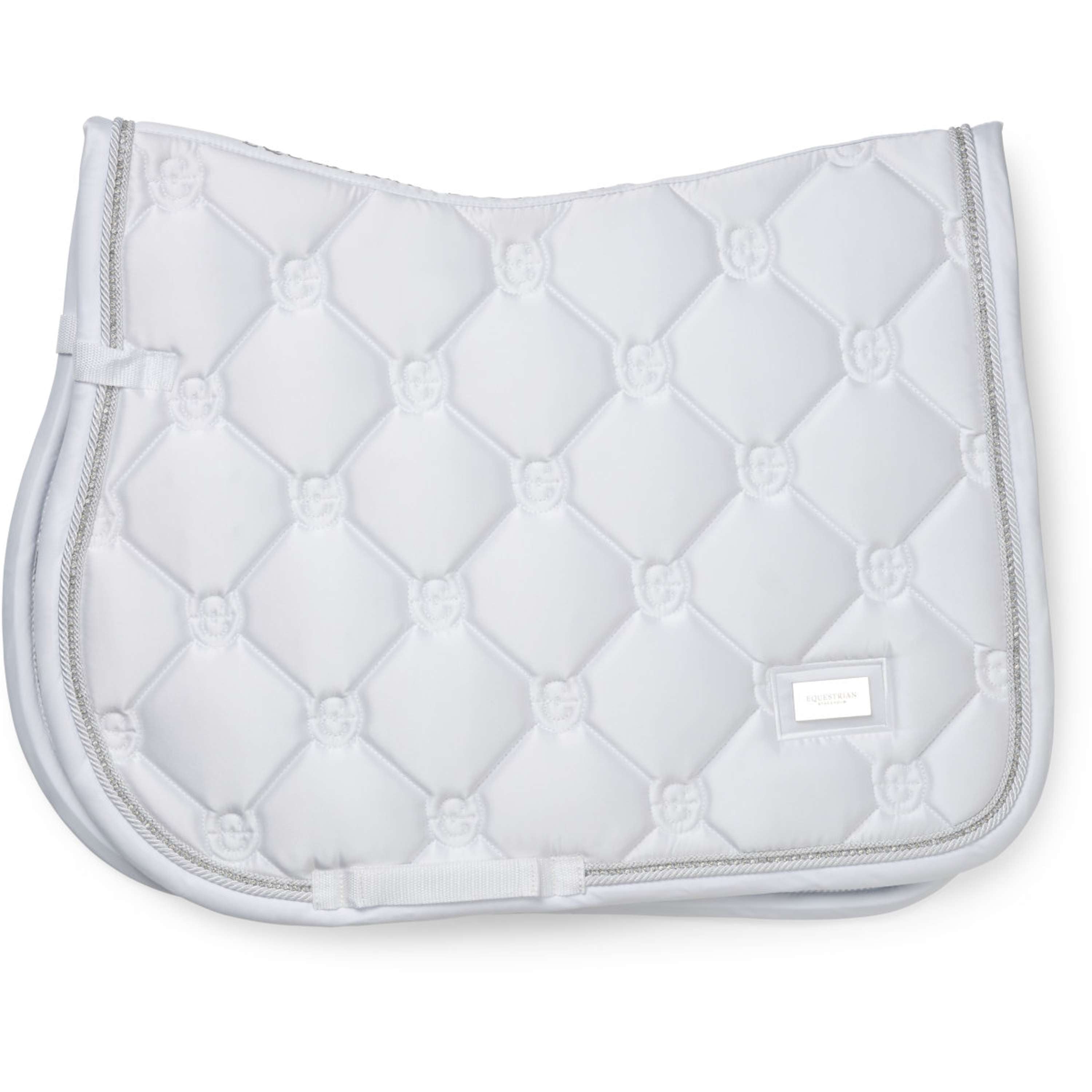 Equestrian Stockholm Saddlepad Crystal Shine Jumping White