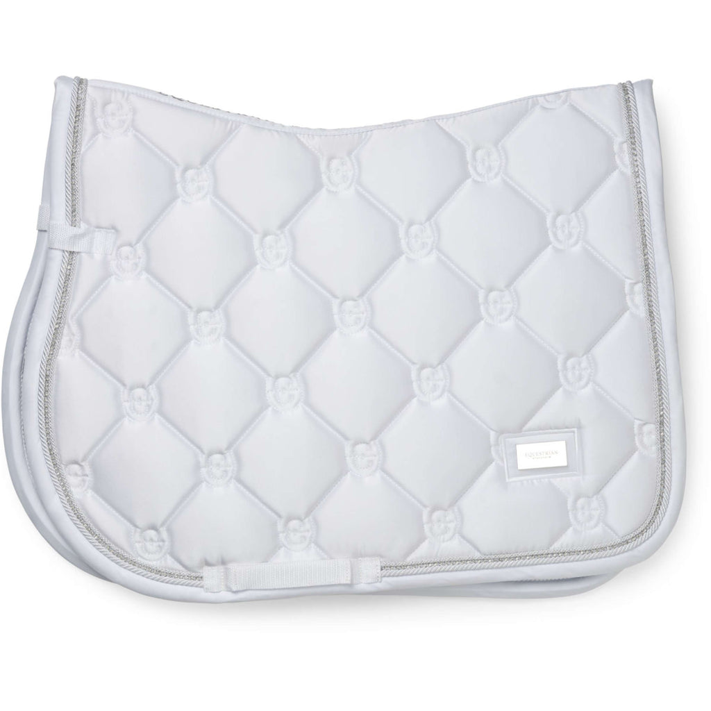 Equestrian Stockholm Saddlepad Crystal Shine Jumping White