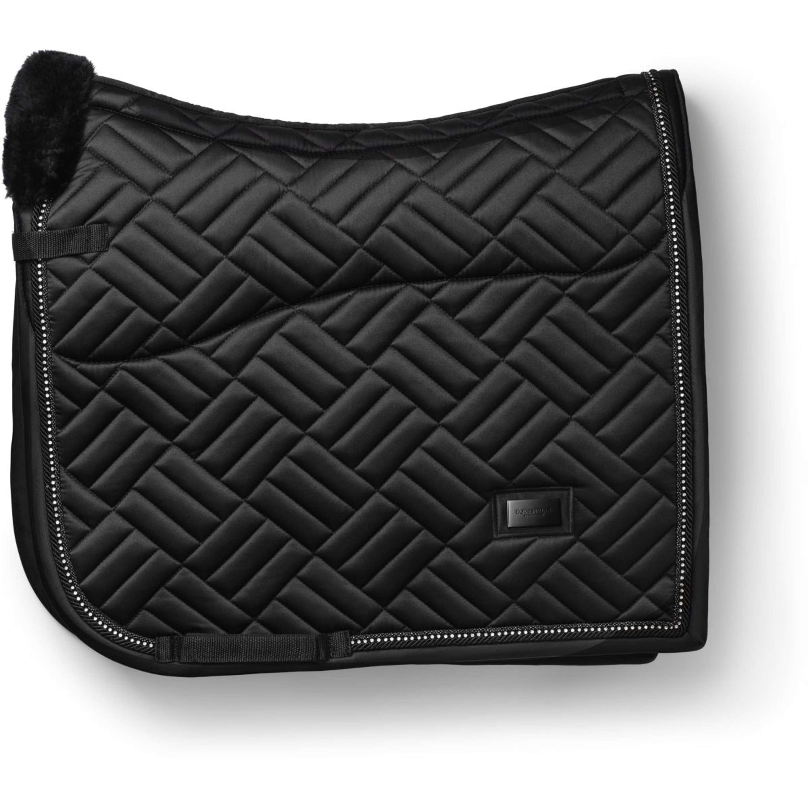 Equestrian Stockholm Saddlepad Vegan Fur Dressage Crystal Black