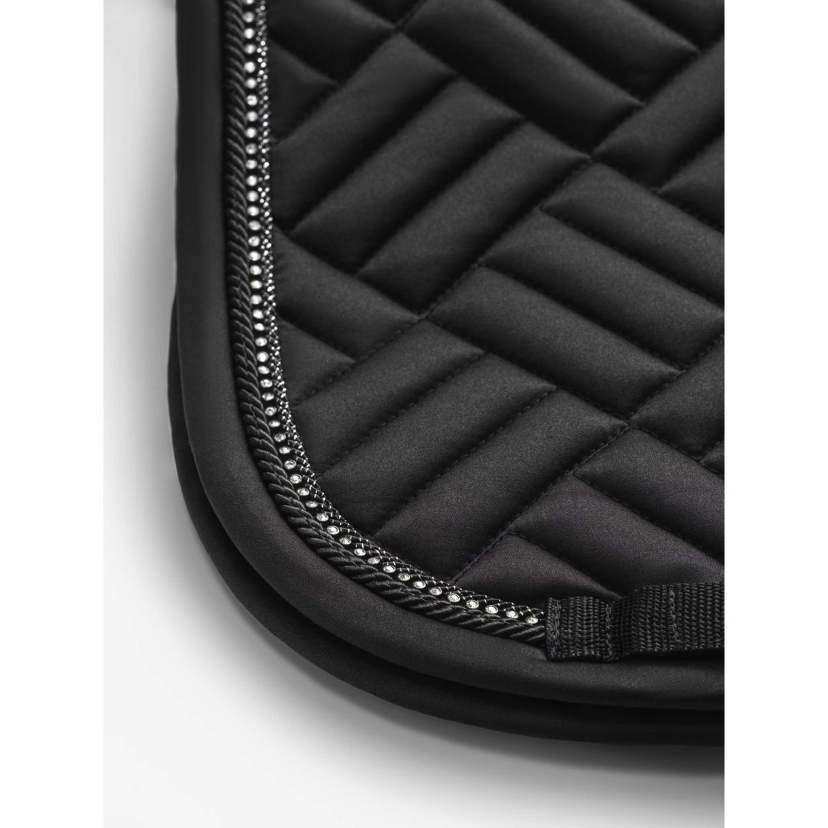 Equestrian Stockholm Saddlepad Vegan Fur Dressage Crystal Black Equestrian Stockholm Saddlepad Vegan Fur Dressage Crystal Black