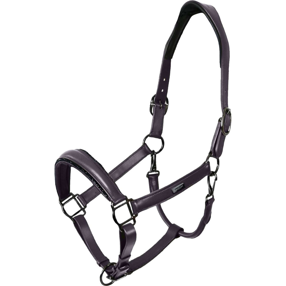 Equestrian Stockholm Halter Glimmer Leather Anatomic Dark Violet