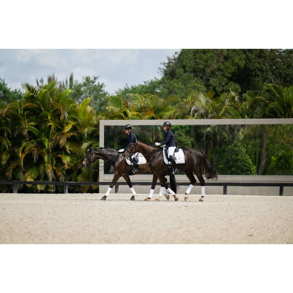 Equestrian Stockholm Saddlepad Dressage White Silver