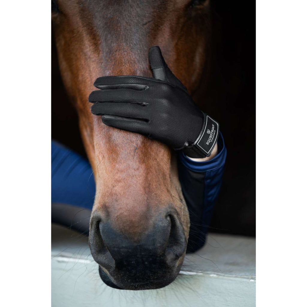 Equestrian Stockholm Riding Gloves Summer Black Edition