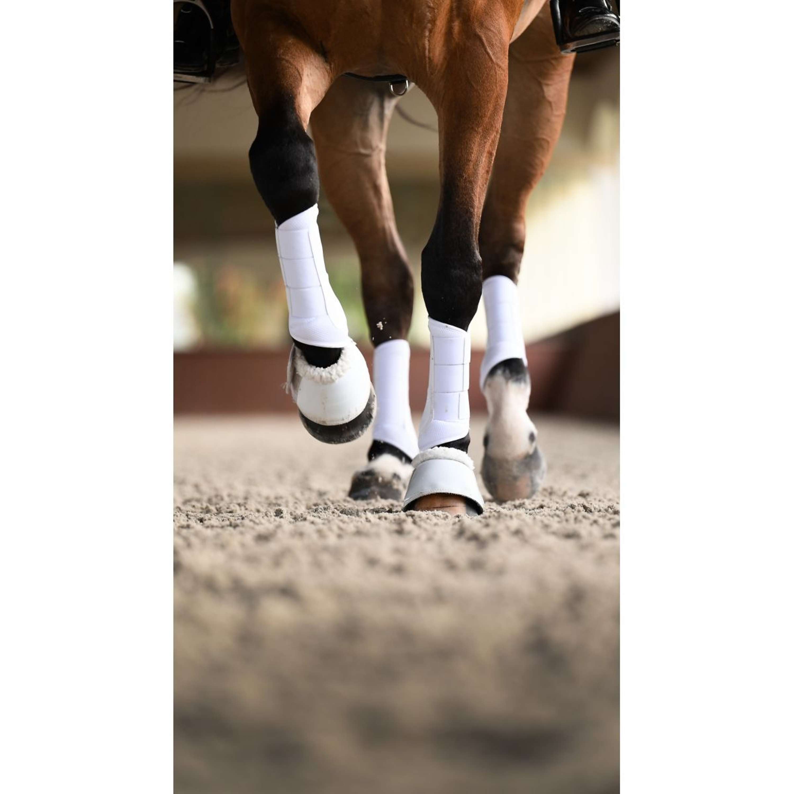 Equestrian Stockholm Bell Boots White Silver